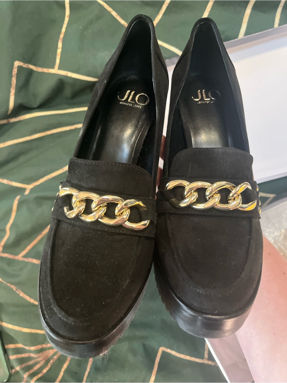 JLO Jennifer Lopez Platform Loafer Heel